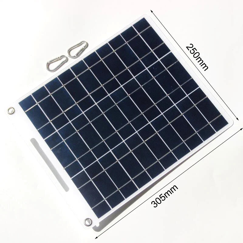 100W Solar Plate – 5V Flexible Solar Panel with Dual USB Ports for Outdoor Charging-2