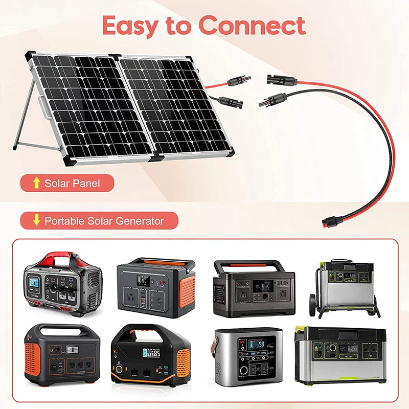 14AWG 5FT Solar Panel Adapter Cable – Works with Anderson Connectors & Portable Solar Generators-4