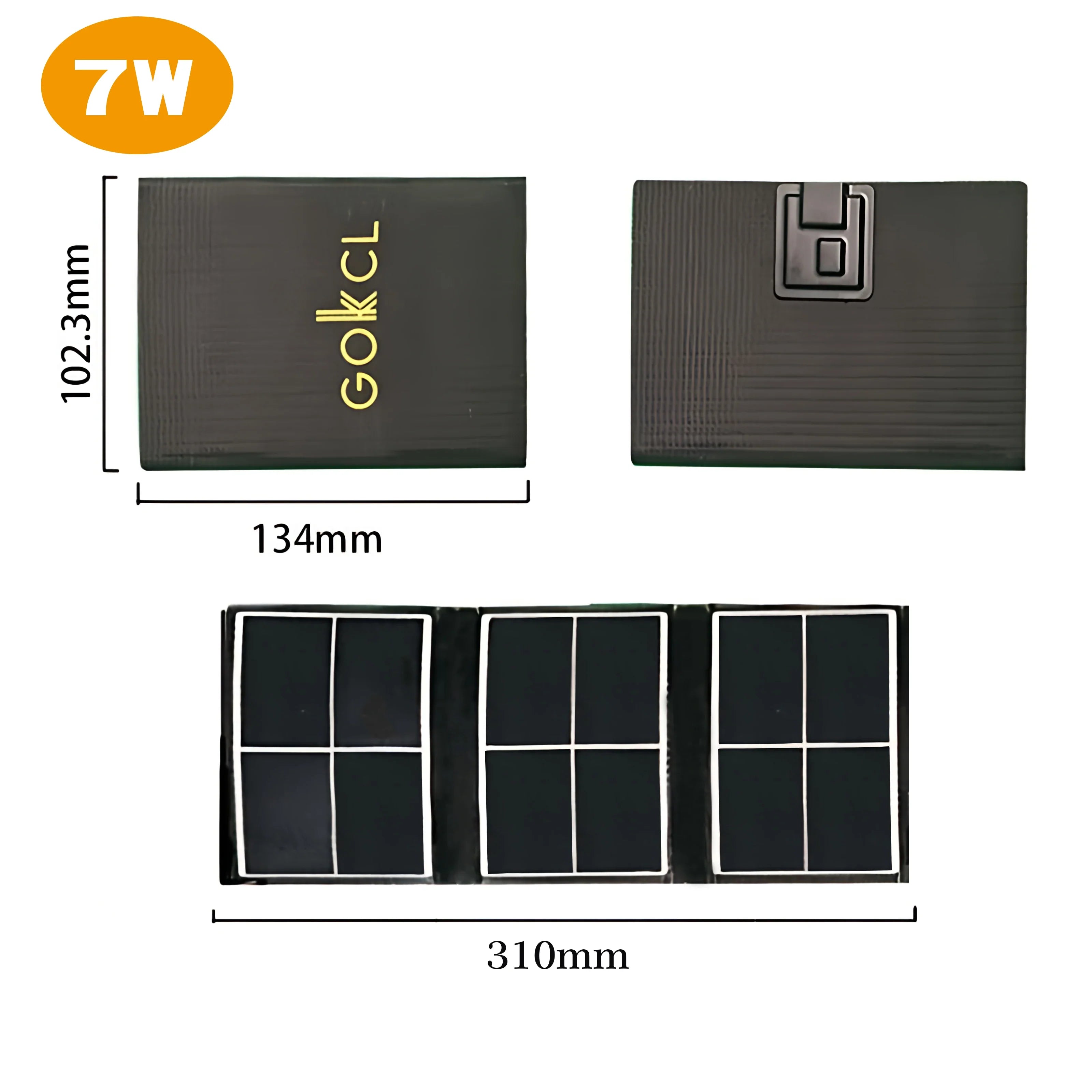 14W Portable Solar Panel Waterproof Solar Charger with High Efficiency for Outdoor Camping Hiking Travel Emergency Power Supply-5