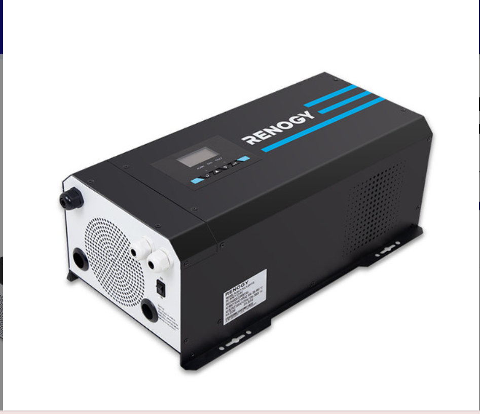 2000W 12V Pure Sine Wave Inverter Charger w/ LCD Display-0